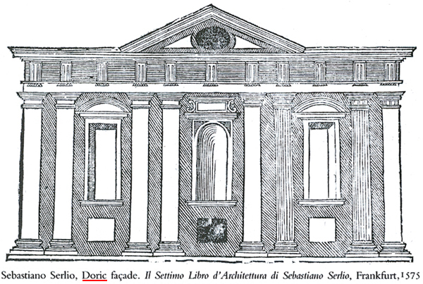 Doric order, columns + pedistile